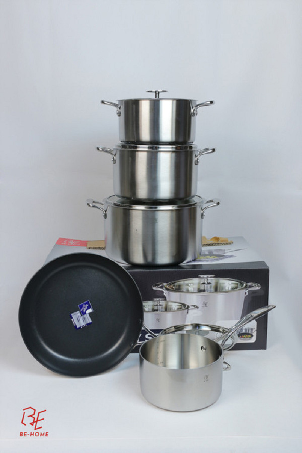 BỘ NỒI CHẢO BEHOME 3 LỚP 5 MÓN