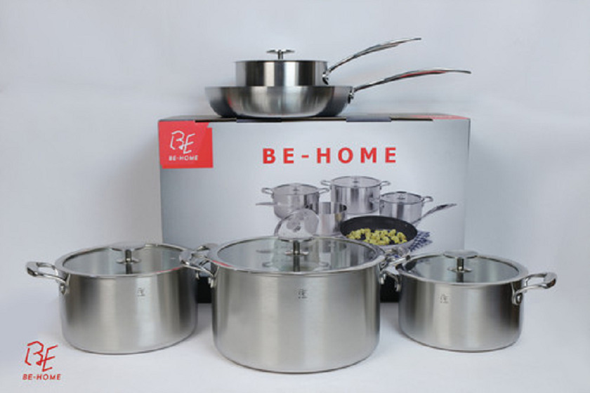 BỘ NỒI CHẢO BEHOME 3 LỚP 5 MÓN