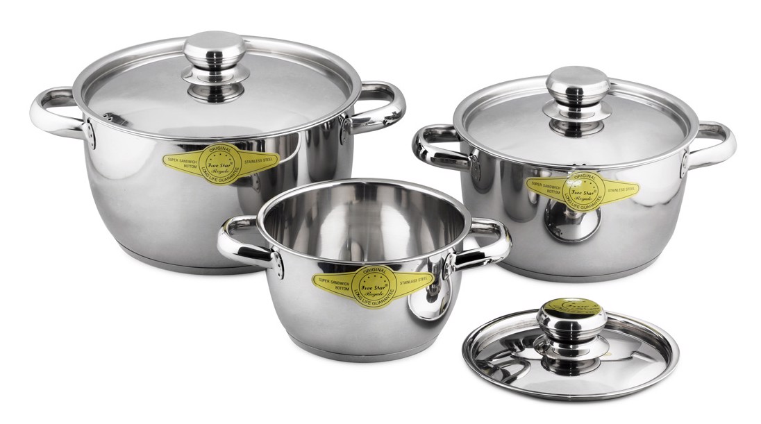 Bộ 3 nồi Inox 3 đáy Fivestar FSB-3010