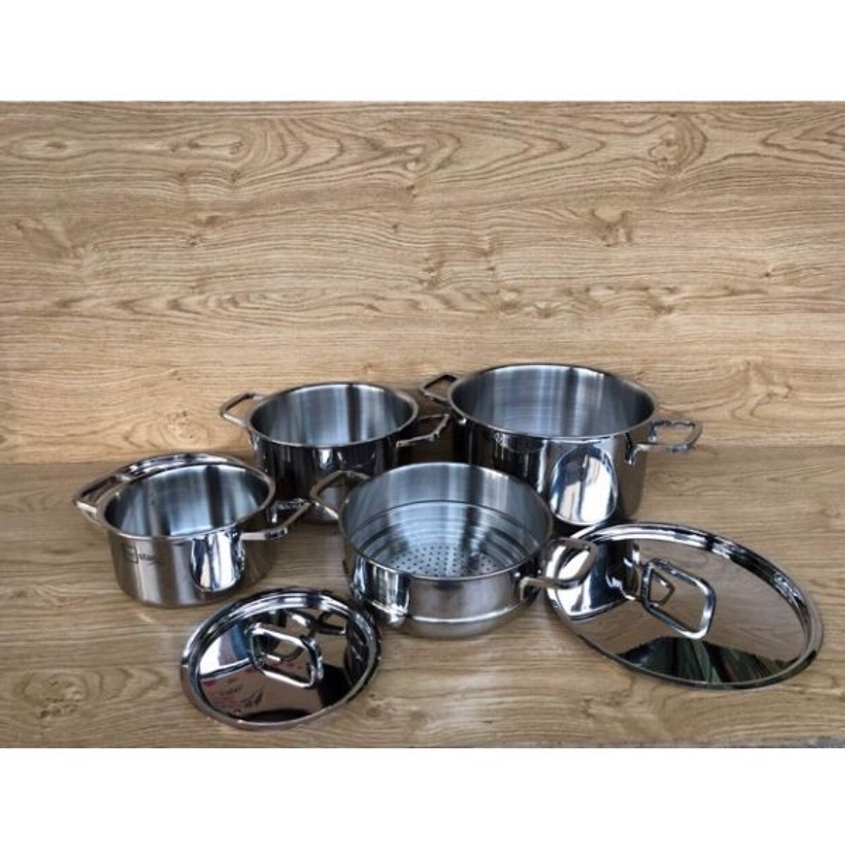 Bộ nồi inox 3 lớp có xửng hấp FPB4005