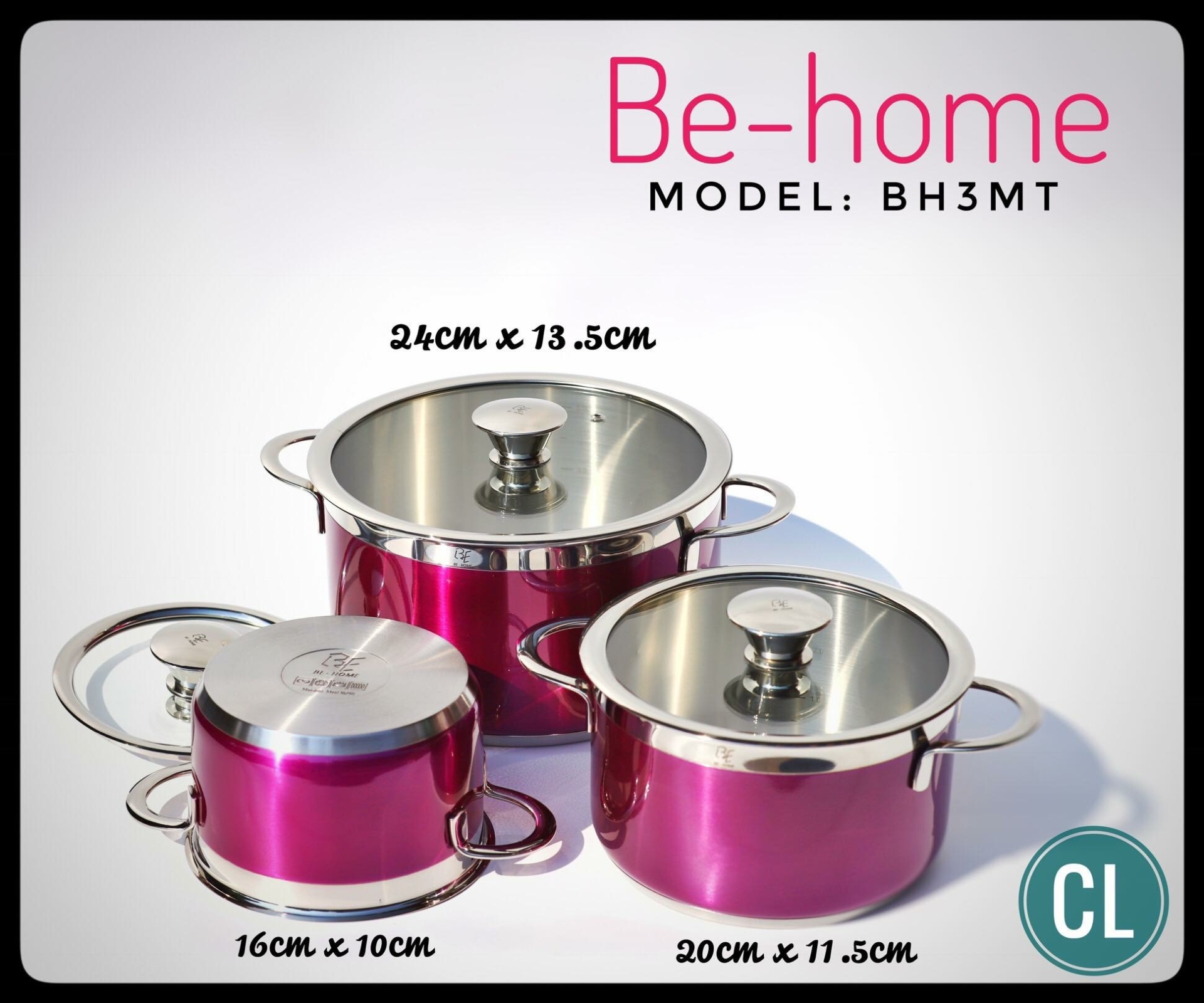 BỘ NỒI INOX BEHOME - BH3MT