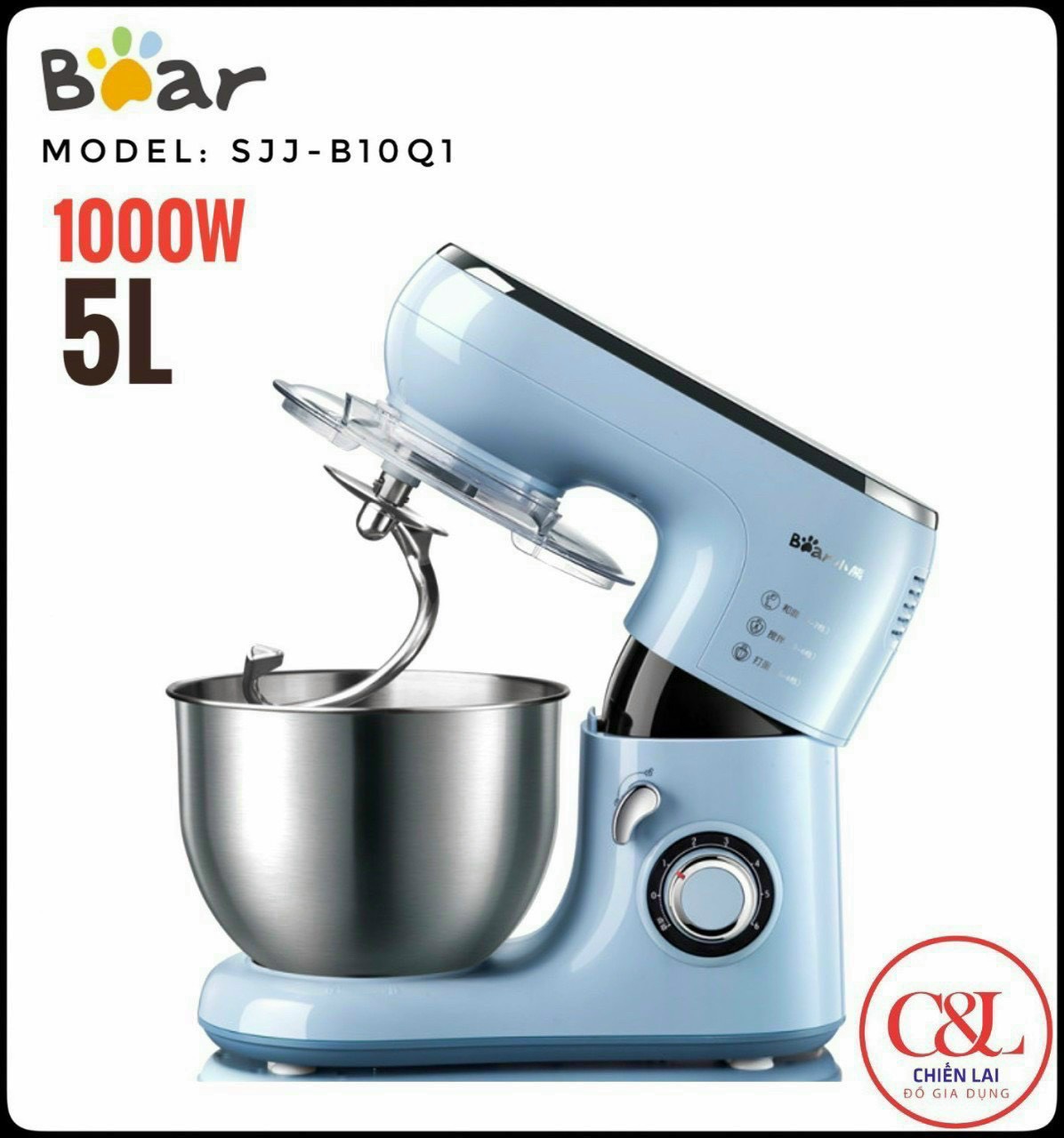 MÁY TRỘN BỘT, ĐÁNH TRỨNG CAO CẤP BEAR SJJ-B10Q1