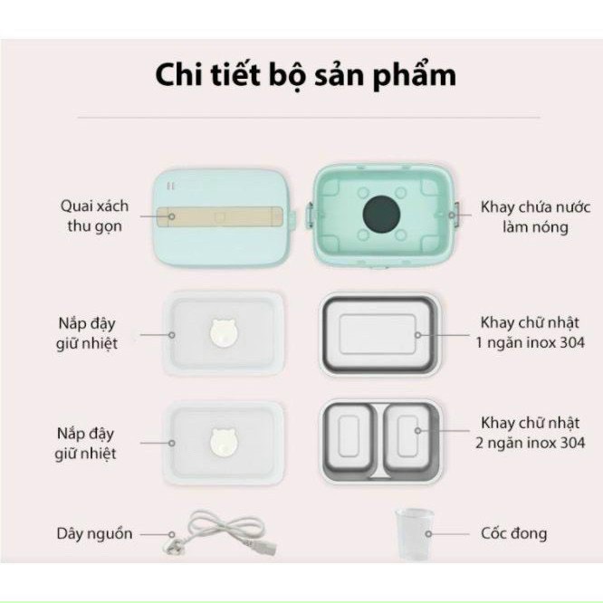Hộp cơm cắm điện BEAR DFH-B12E1
