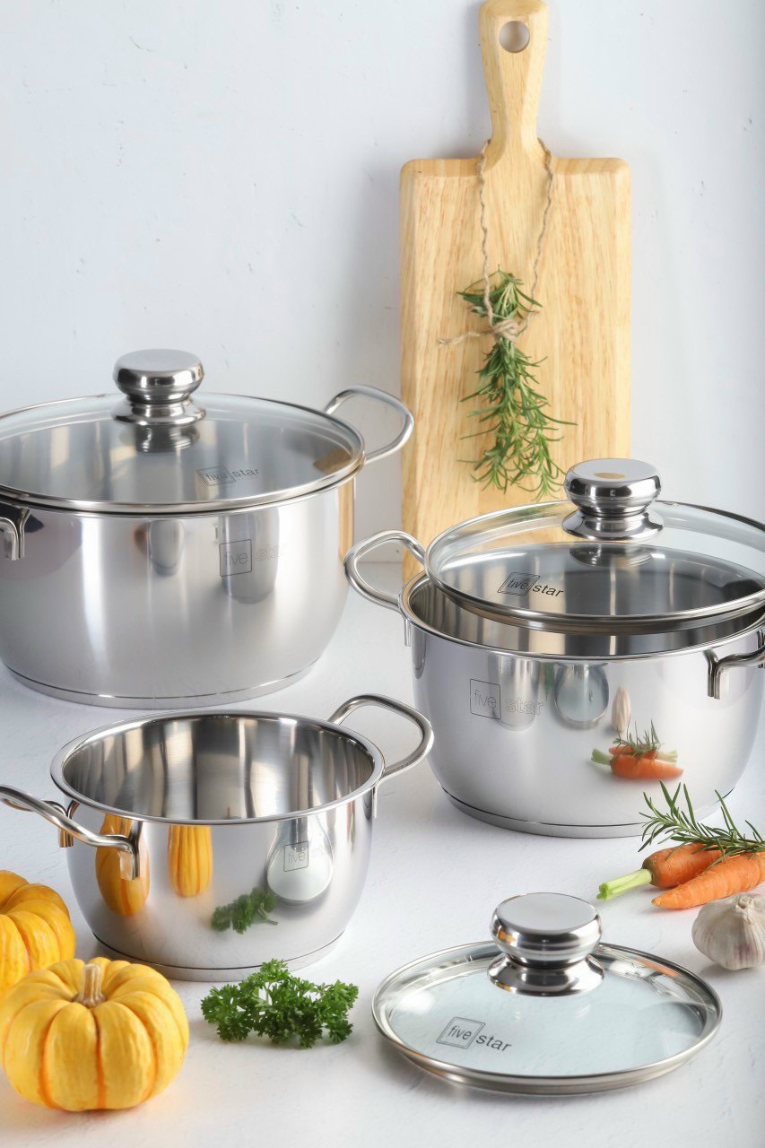 Bộ nồi Five star 3 vung kính FSB-3004