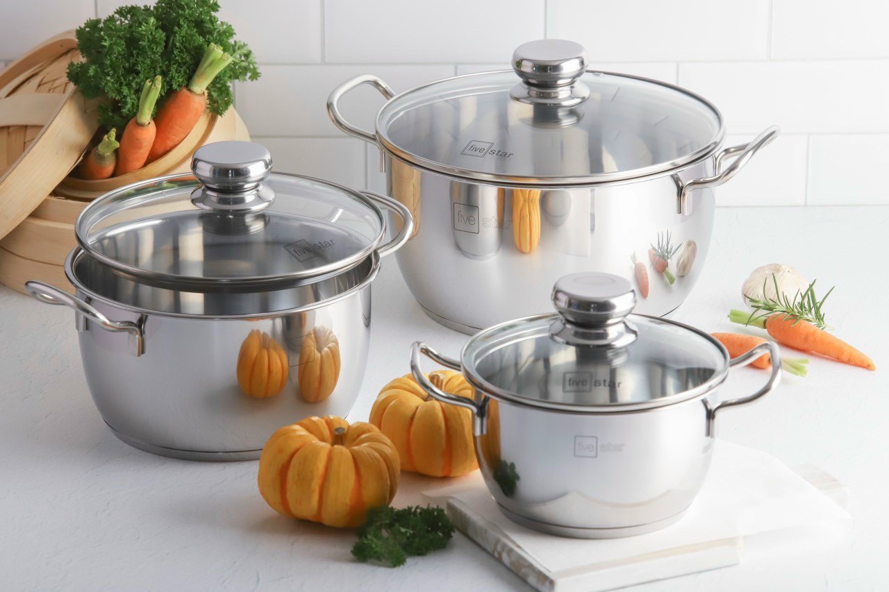 Bộ nồi Five star 3 vung kính FSB-3004