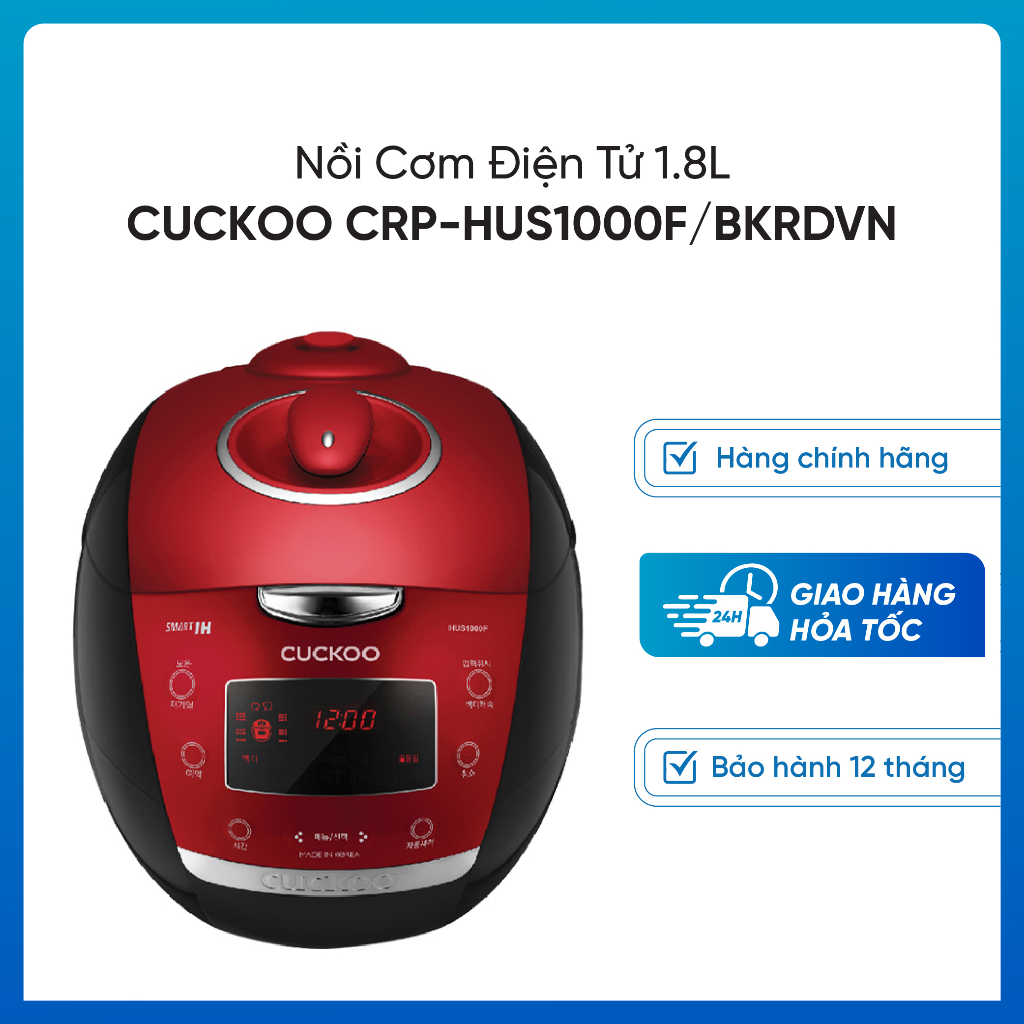 Nồi cơm áp suất cao tần Cuckoo 1.8 lít CRP-HUS1000F