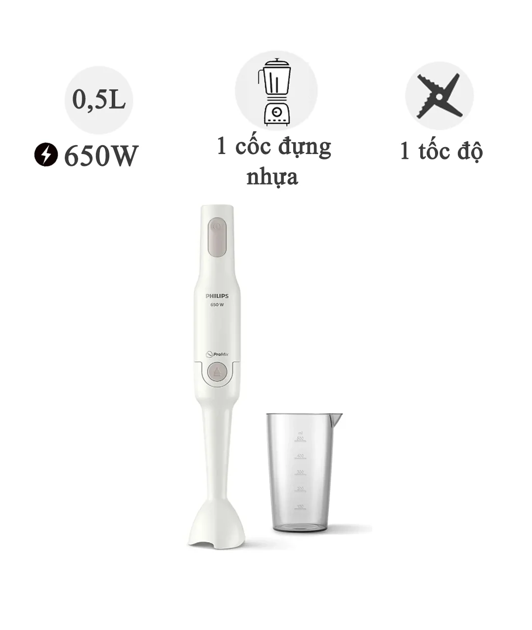 Máy xay sinh tố cầm tay Philips HR2531