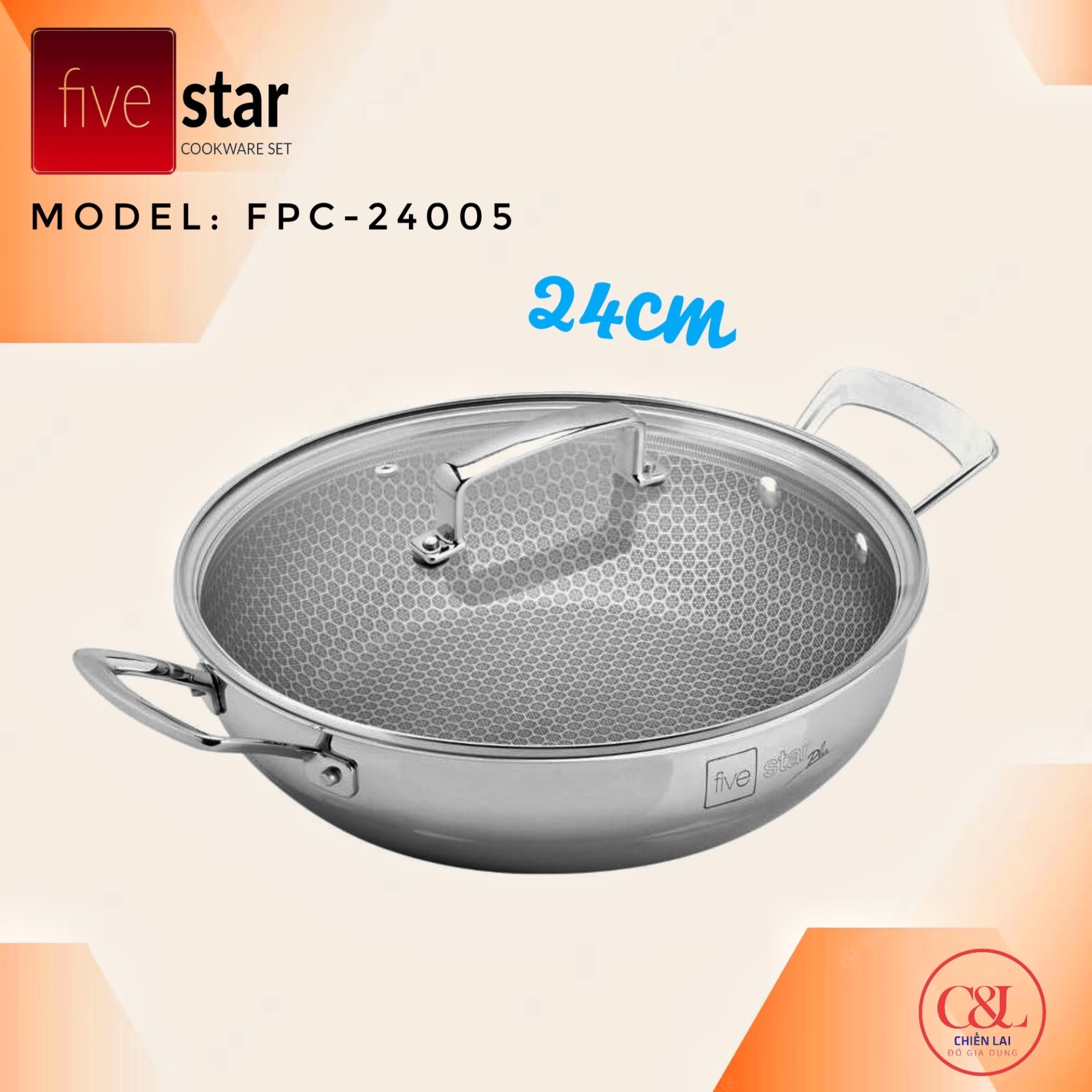 Chảo Blackcube Fivestar 28cm