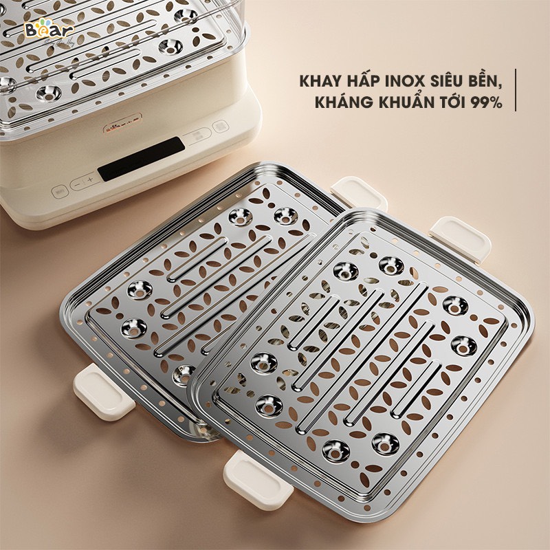 Nồi hấp điện 3 tầng 12L Bear DZG-CA2G2