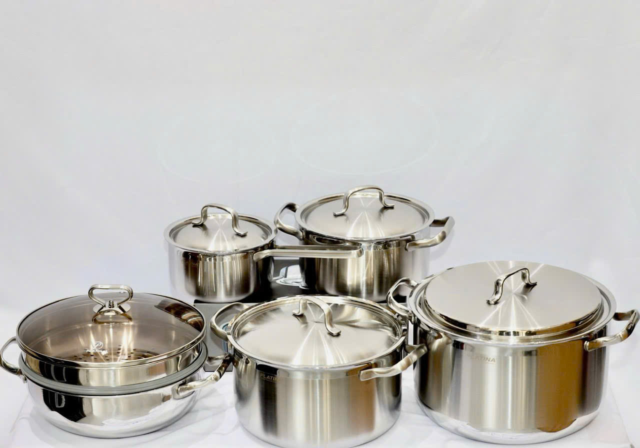 Bộ nồi 3 lớp đáy liền Platina