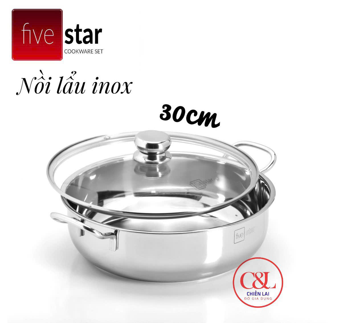 NỒI LẨU FIVESTAR 3 ĐÁY 24/26/28/30/32