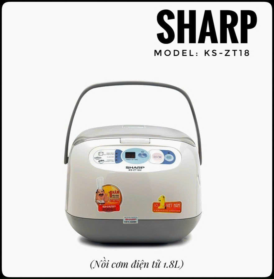 Nồi cơm điện tử Sharp 1.8L ZT18