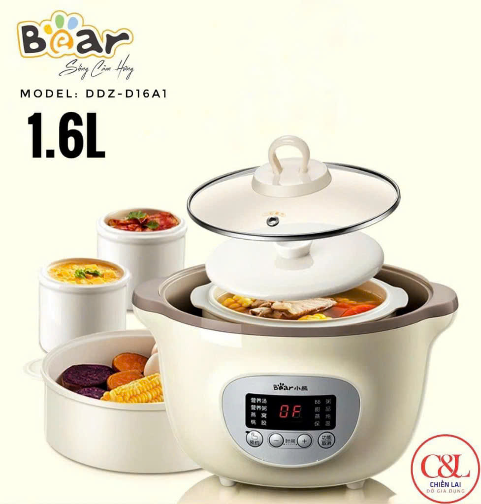 Nồi nấu chậm 1.6L Bear SUBE002