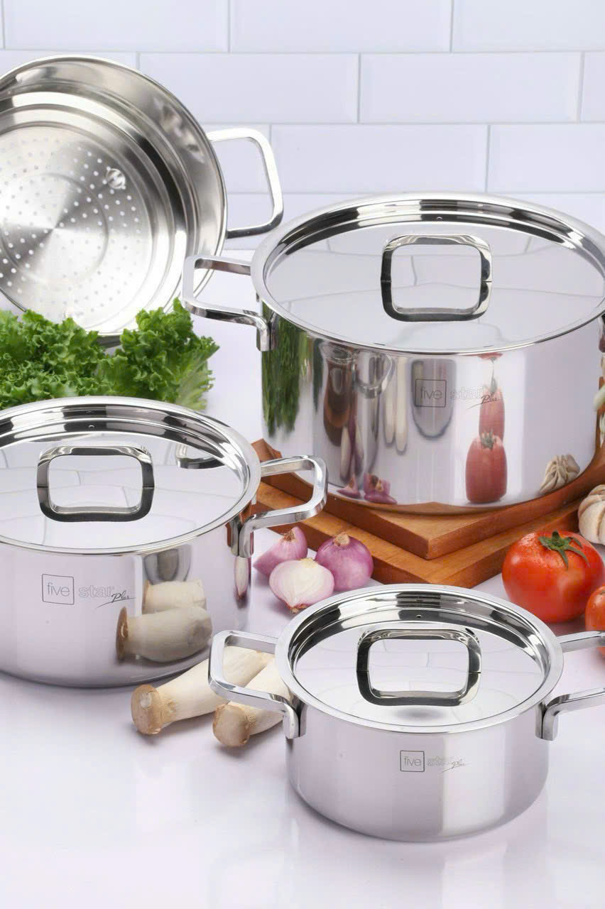 Bộ nồi inox 3 lớp có xửng hấp FPB4005