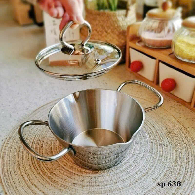 Quánh Inox Cao Cấp Liền Đáy 12.5cm CKM16