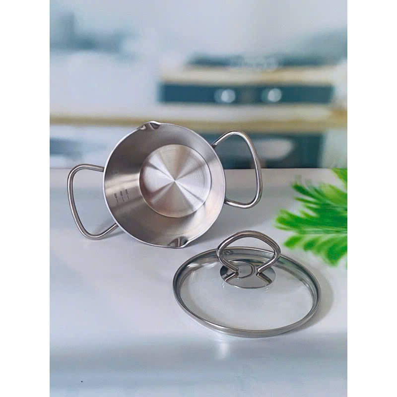 Quánh Inox Cao Cấp Liền Đáy 12.5cm CKM16