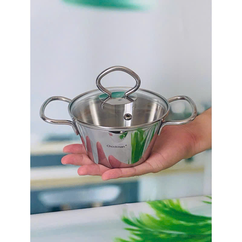 Quánh Inox Cao Cấp Liền Đáy 12.5cm CKM16
