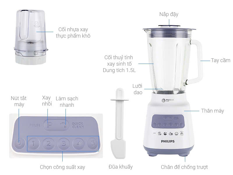 Máy xay sinh tố Philips HR-2222
