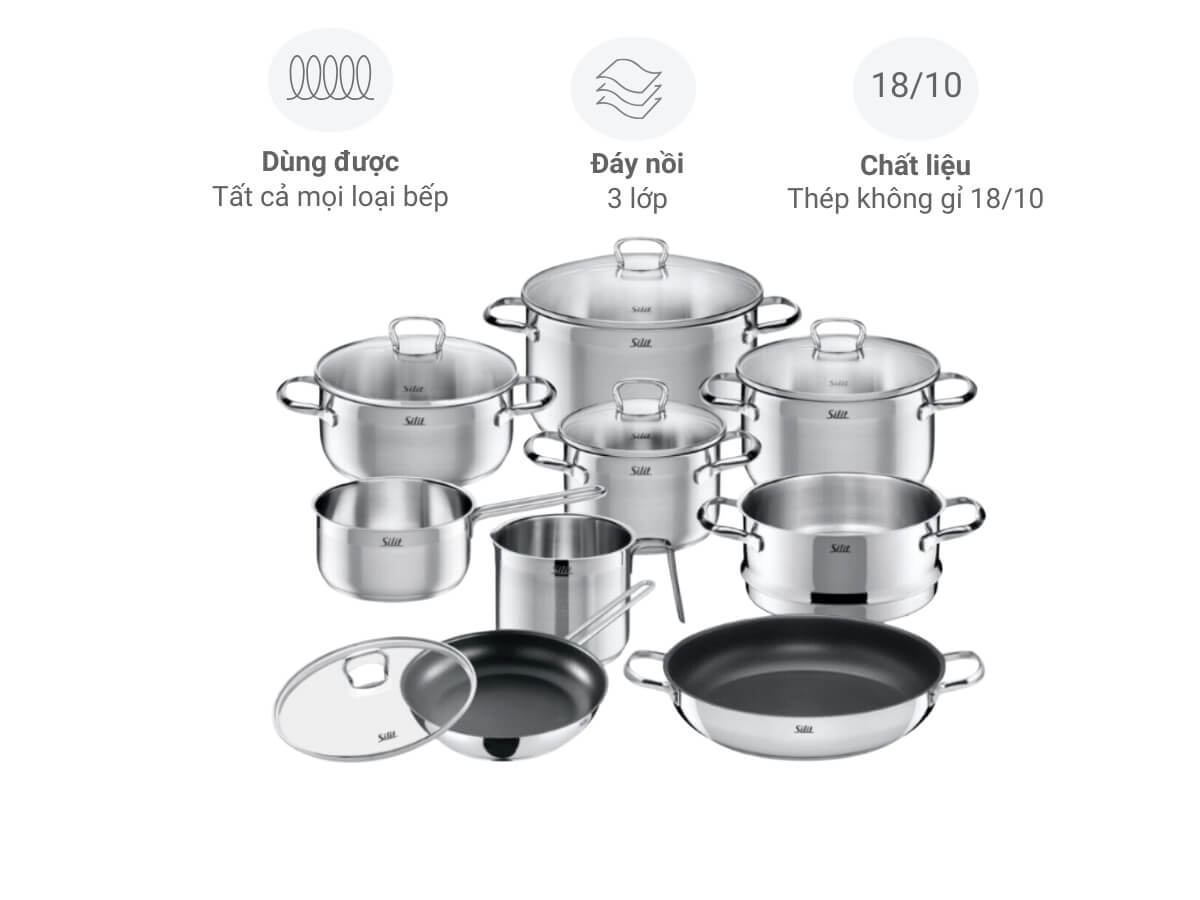 ?Bộ nồi Silit Toskana 10 món?