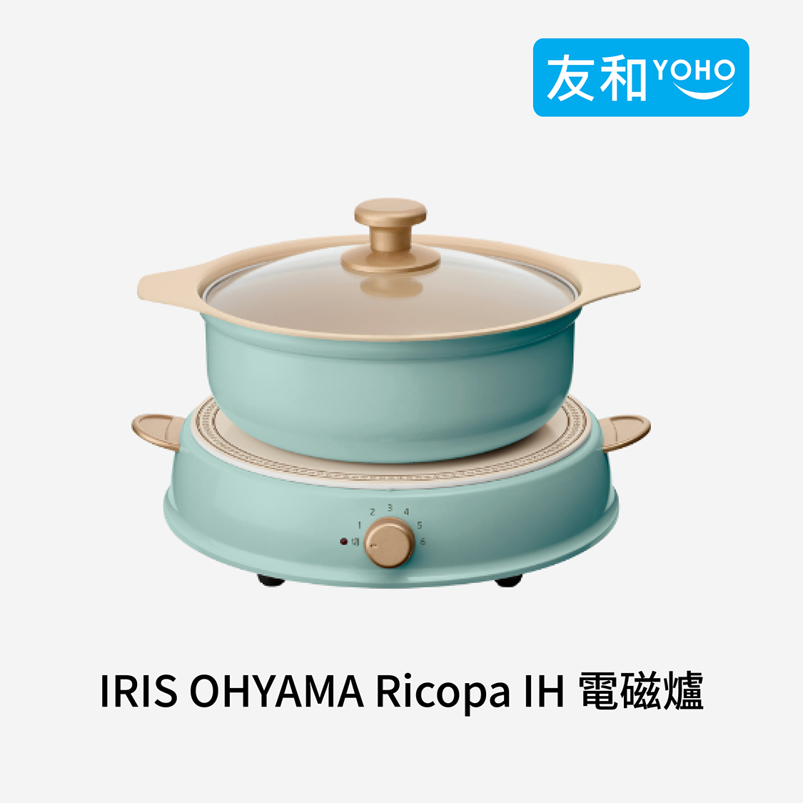 Nồi lẩu gốm điện Ricopa R14C màu xanh