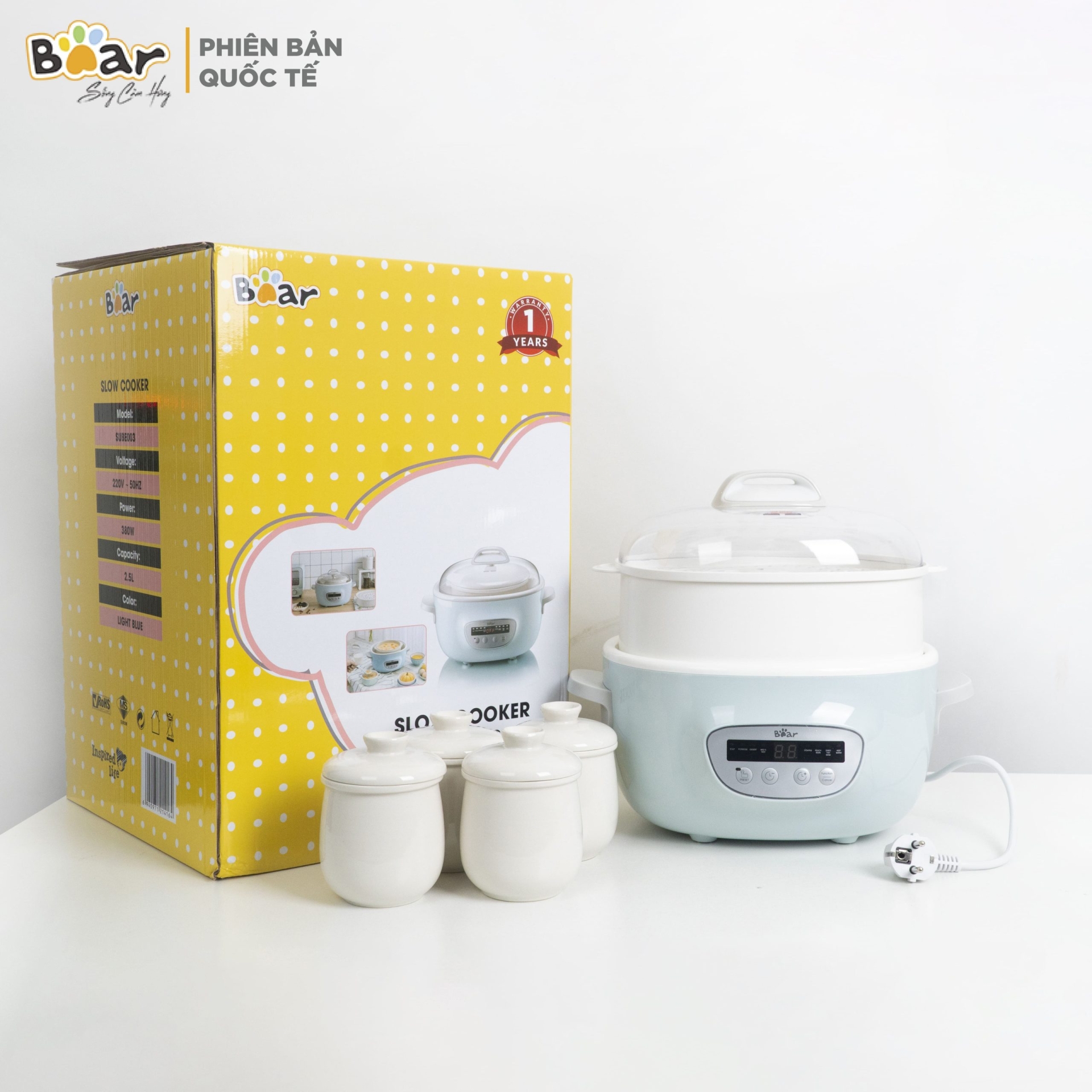 Nồi hầm chậm BEAR 2.5L Sube003