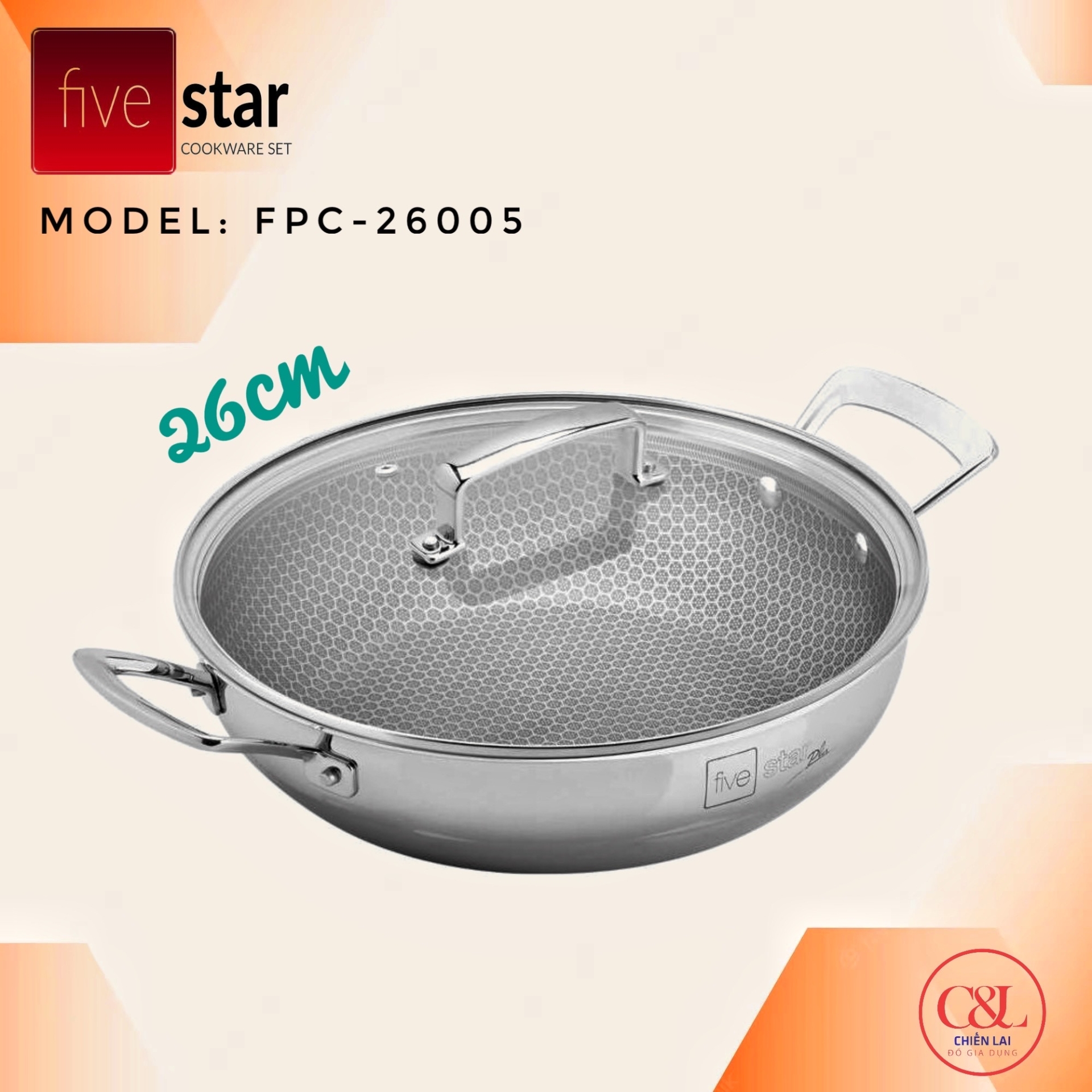 Chảo Blackcube Fivestar 26cm