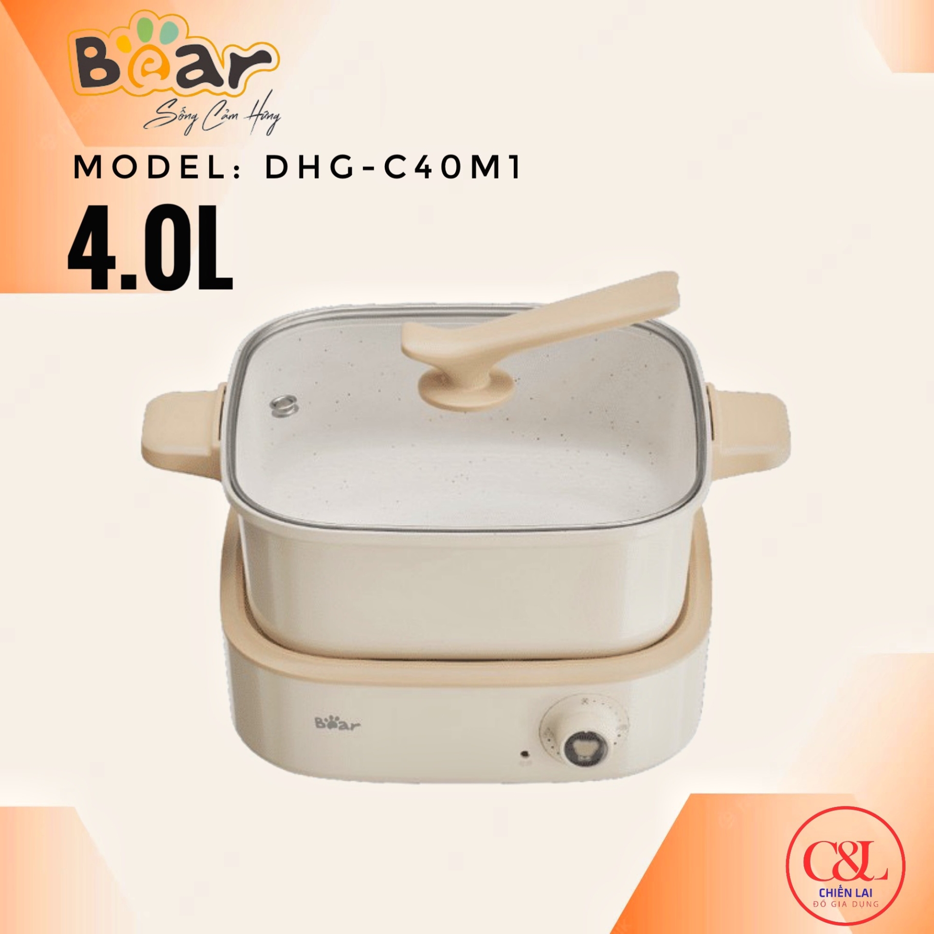 Nồi lẩu điện đa năng 7 in 1 Bear DHG-C40M1
