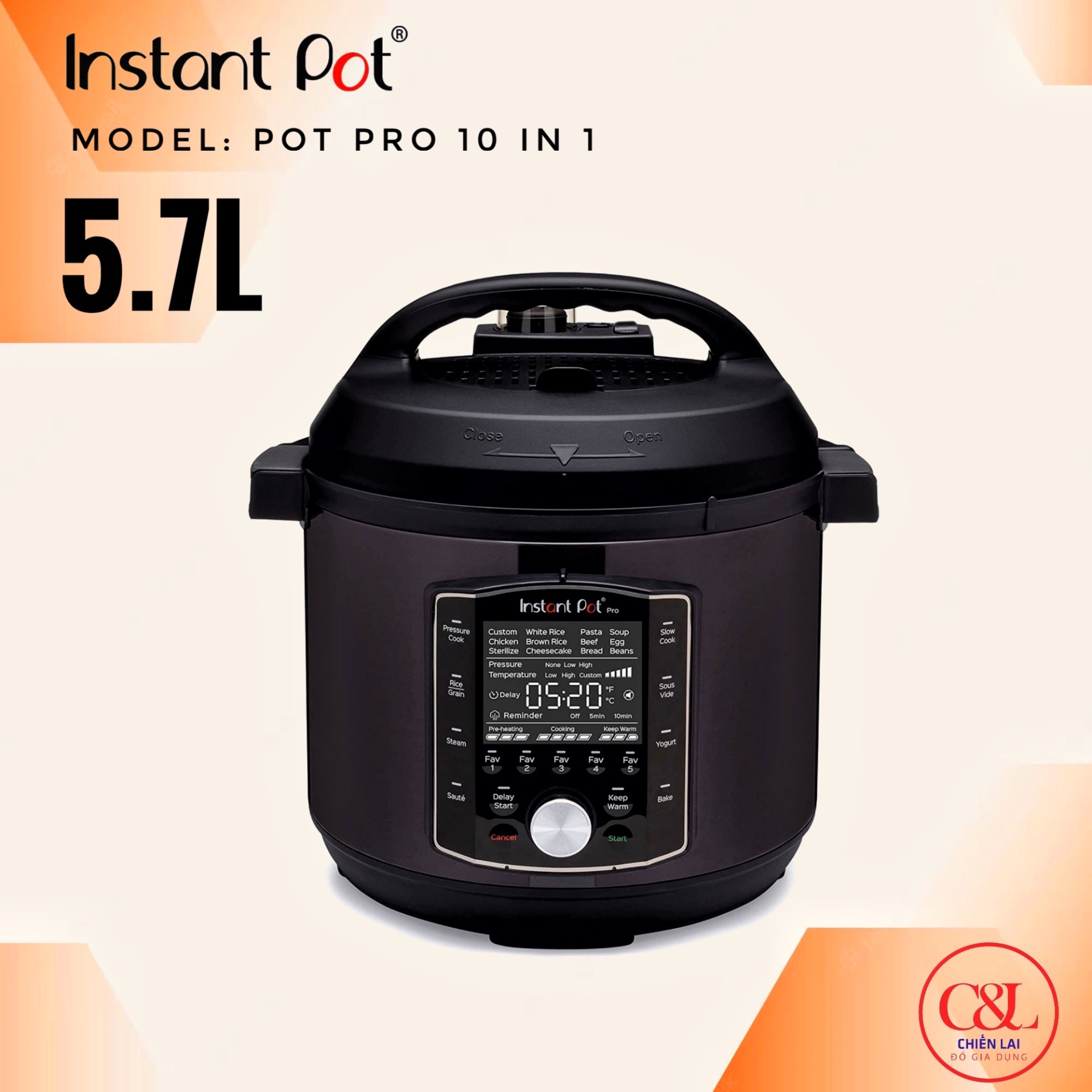 Nồi Áp Suất Instant Pot 10 in 1 Pro