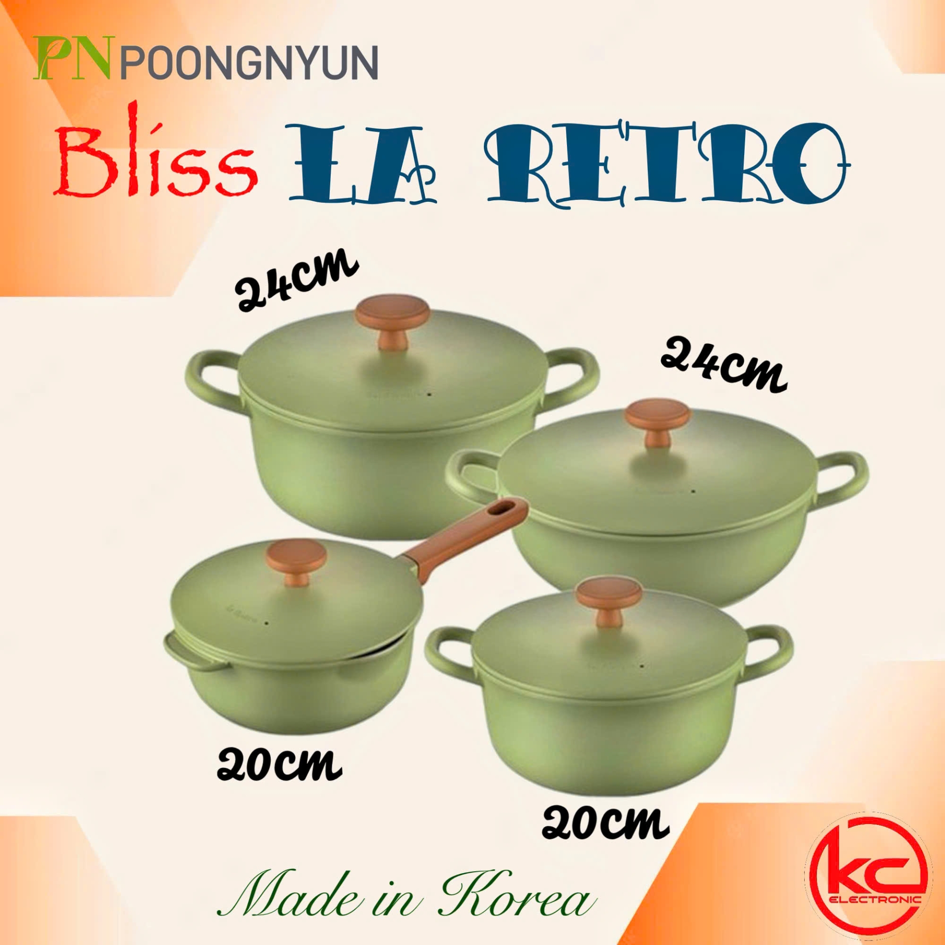 Bộ nồi Hàn Quốc poongnuyn La Retro