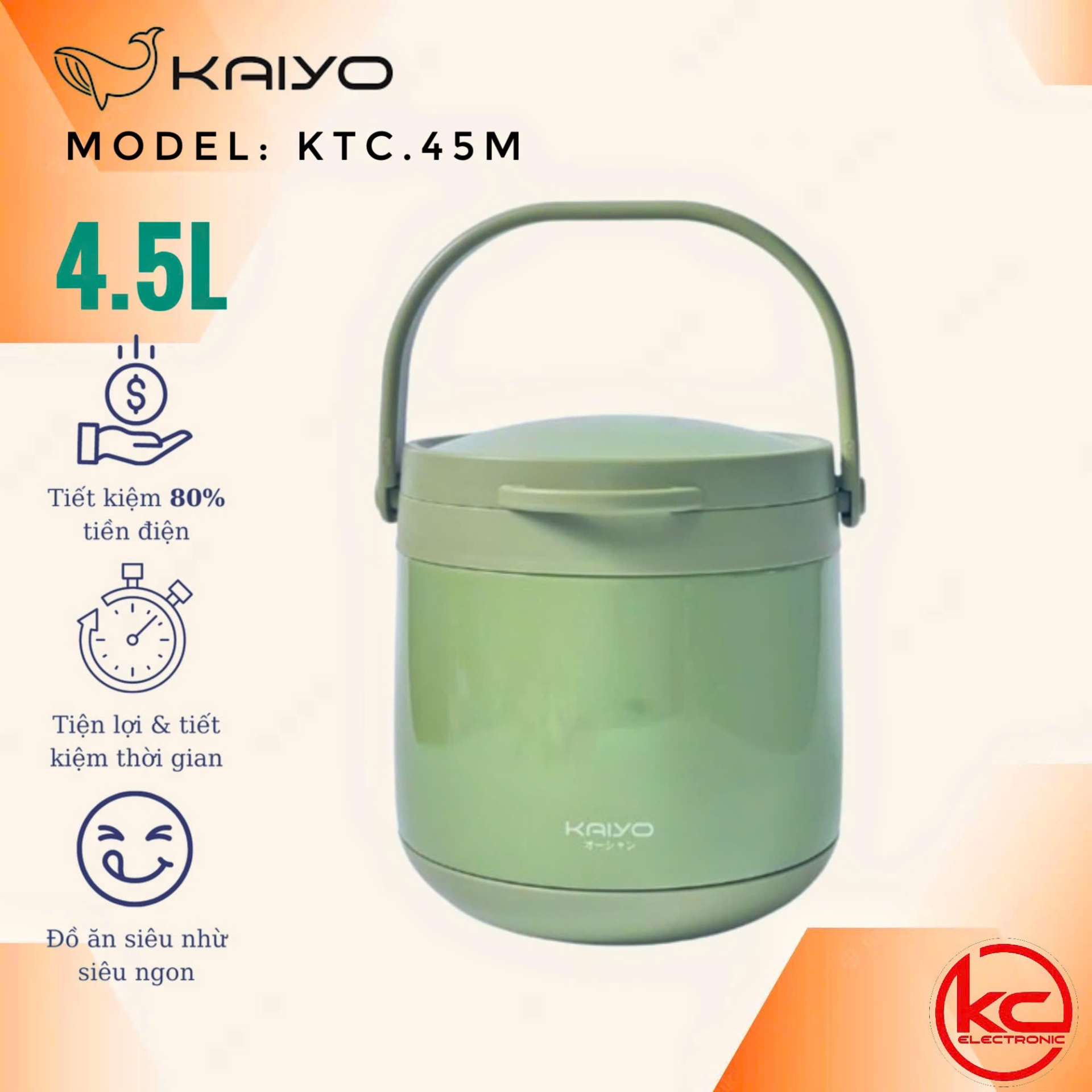 Nồi ủ chân không Kaiyo 4,5L