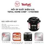 NỒI ÁP SUẤT ĐIỆN TEFAL CY601868