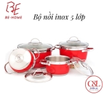 BỘ NỒI BEHOME 5 LỚP 4 MÀU