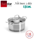 Nồi inox Fivestar 5 đáy inox 304 đun từ