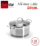Nồi inox Fivestar 5 đáy inox 304 đun từ