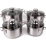 BỘ NỒI FIVESTARS 4 MÓN VUNG KÍNH - BỘ NỒI FS08CG