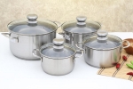 BỘ NỒI FIVESTARS 4 MÓN VUNG KÍNH - BỘ NỒI FS08CG