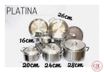 Bộ nồi 3 lớp đáy liền Platina