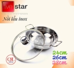 NỒI LẨU FIVESTAR 3 ĐÁY 24/26/28/30/32