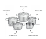 Bộ nồi Fissler Pure Collection 5 món (4 nồi 1 quánh)
