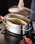 NỒI HẤP CÁ 2 TẦNG INOX 304 RK718