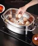 NỒI HẤP CÁ 2 TẦNG INOX 304 RK718