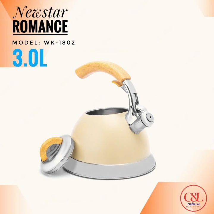 Ấm Newstar đun từ 3L inox 304 WK-1802