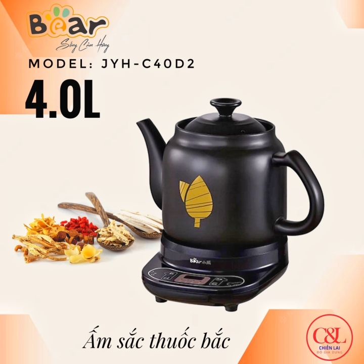 Ấm sắc thuốc bắc 4L Bear JYH-C40D2