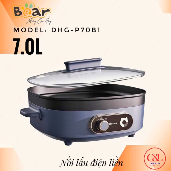 Lẩu nướng điện đa năng 7L BEAR DHG-P70B1