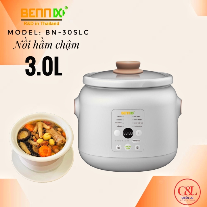 Nồi hầm chậm Bennix 3L BN30SLC