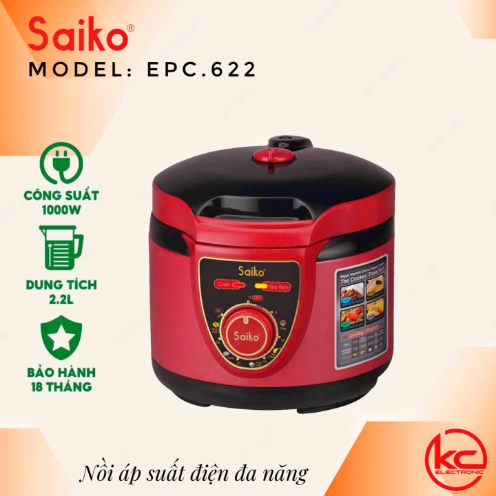 NỒI ÁP SUẤT SAIKO 2.2L EPC 622