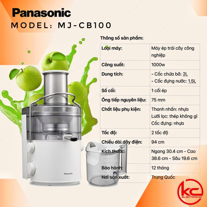 ?Máy ép hoa quả Panasonic CB100?