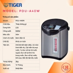 Bình thủy điện tử Nhật TIGER PDU-A40W