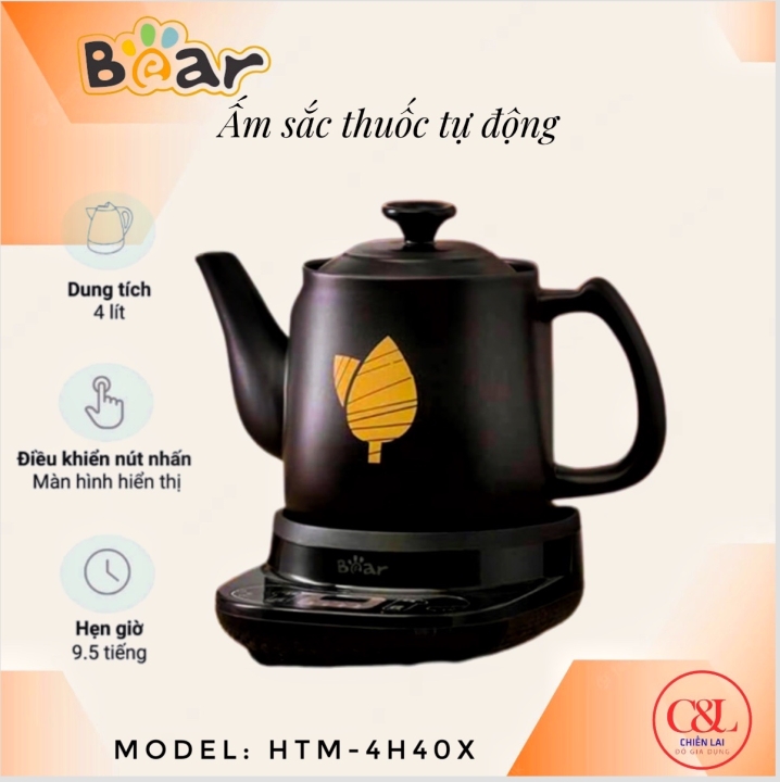 Ấm sắc thuốc Bear HTM-4H40X