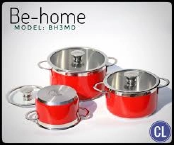 Bộ nồi Behome màu 3 món inox 18/10